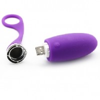 Remote Control 12 Speeds Rechargeable Silicone Vibrating Egg PURPLE